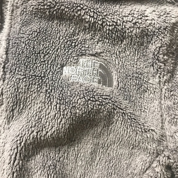 Northface Gray Fuzzy Zip Up Sweatshirt - Sz Small - Picture 2 of 8
